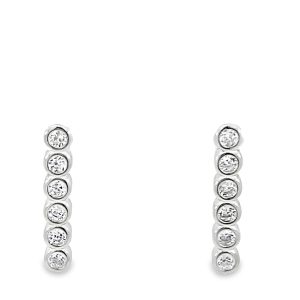 925 CZ PAVE TUBE SET LONG BAR STUDS - 16X3 - 1.5g
