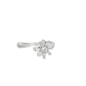 925 BAG CZ PAVE SNOWFLAKE EARCUFF - 8MM - 0.65g <br/>M13094