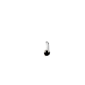 925 BLACK CZ 4 CLAW SET NOSE BALL PIN - 1.6MM <br/>M13209B