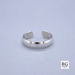 925 PLAIN D-SHAPE TOE RING - 4MM - 2.1g <br/>M13408