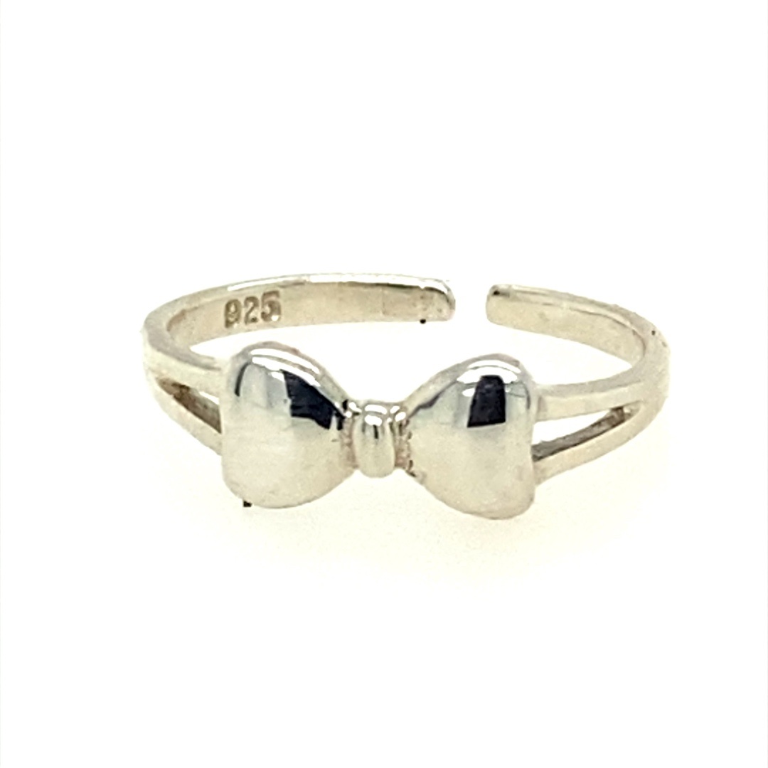 925 PLAIN BOW TOE RING - 5MM - 0.91g