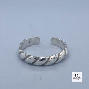925 ROPE ETCHED TOE RING - 3MM - 1.5g <br/>M13428