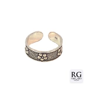 925 OXI FLOWERS ETCHED TOE RING - 5MM - 1.5g <br/>M13435