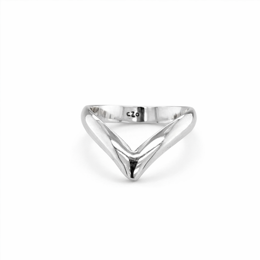 925 PLAIN WISHBONE RING - 3MM <br/>M13512
