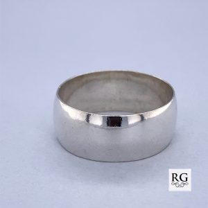 925 PLAIN D-SHAPE WED BAND - 10MM <br/>M13525