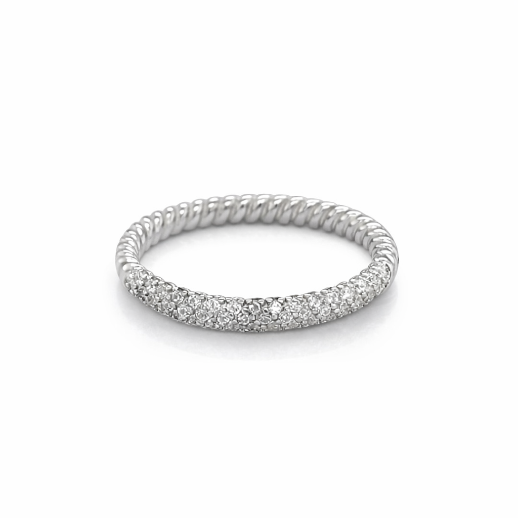 925 CZ PAVE ROPE ETERNITY BAND - 2.7MM <br/>M13531
