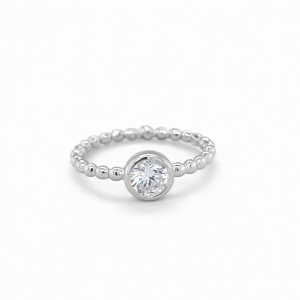 925 CZ TUBE SET TWISTED ROPE RING - 6MM <br/>M13550