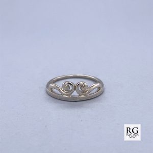 925 PLAIN OPEN CUT PRINCESS CROWN RINGS - 6MM <br/>M13573