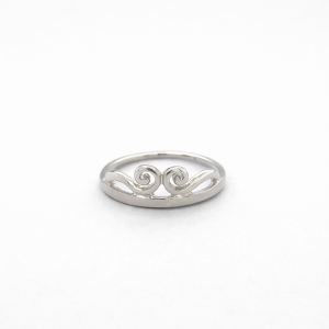 925 PLAIN OPEN CUT PRINCESS CROWN RINGS - 6MM <br/>M13573