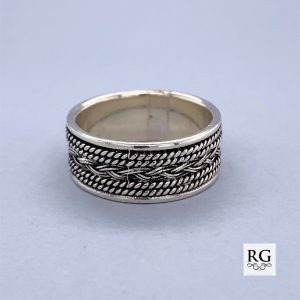 925 OXI BRAIDED ROPE BALI BAND - 9MM <br/>M13576