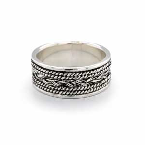 925 OXI BRAIDED ROPE BALI BAND - 9MM <br/>M13576