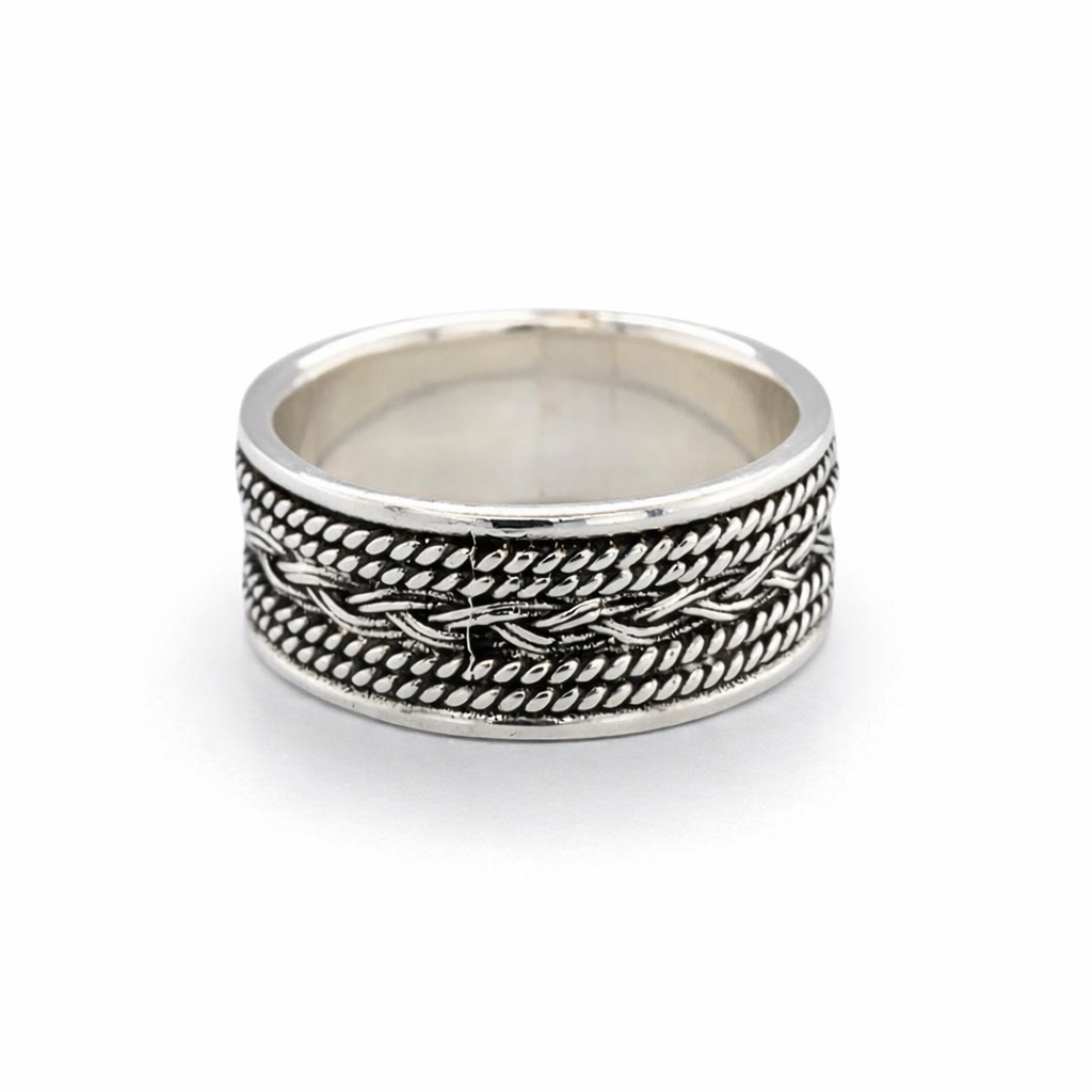 925 OXI BRAIDED ROPE BALI BAND - 9MM <br/>M13576