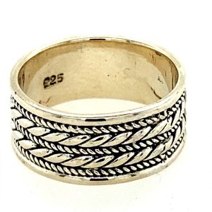925 OXI TWISTED ROPE BALI BAND - 8MM - L <br/>M13577