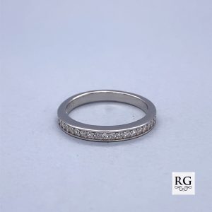 925 CZ PAVE MILLGRAIN ETERNITY BAND - 2.2MM <br/>M13602