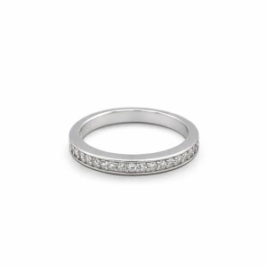 925 CZ PAVE MILLGRAIN ETERNITY BAND - 2.2MM <br/>M13602