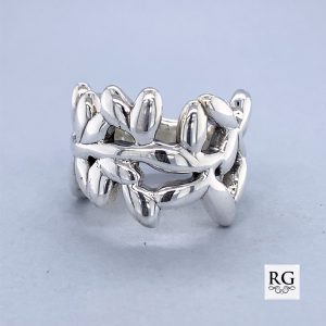 925 OXI ELECTROFORM IVY BRANCH RING - 16MM <br/>M13619