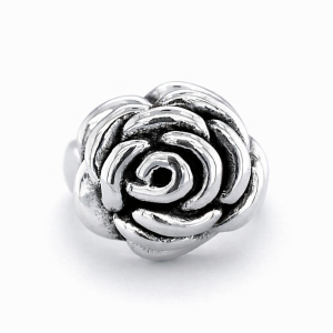 925 OXI ELECTROFORM ROSE RING - 20MM <br/>M13621