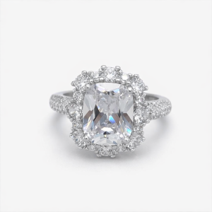 925 RECTANGULAR CZ PAVE DRESS RING - 15MM <br/>M13632