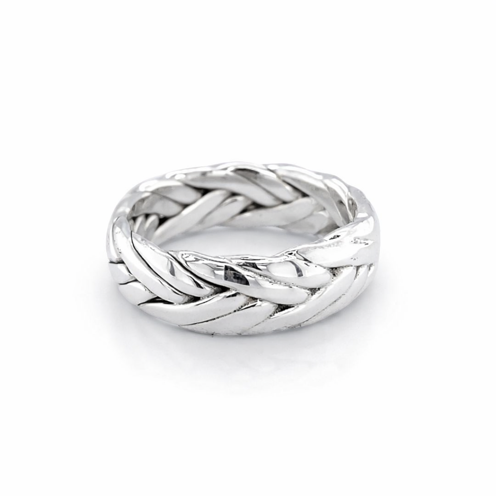 925 OXI BRAIDED UNISEX RING - 7MM <br/>M13653