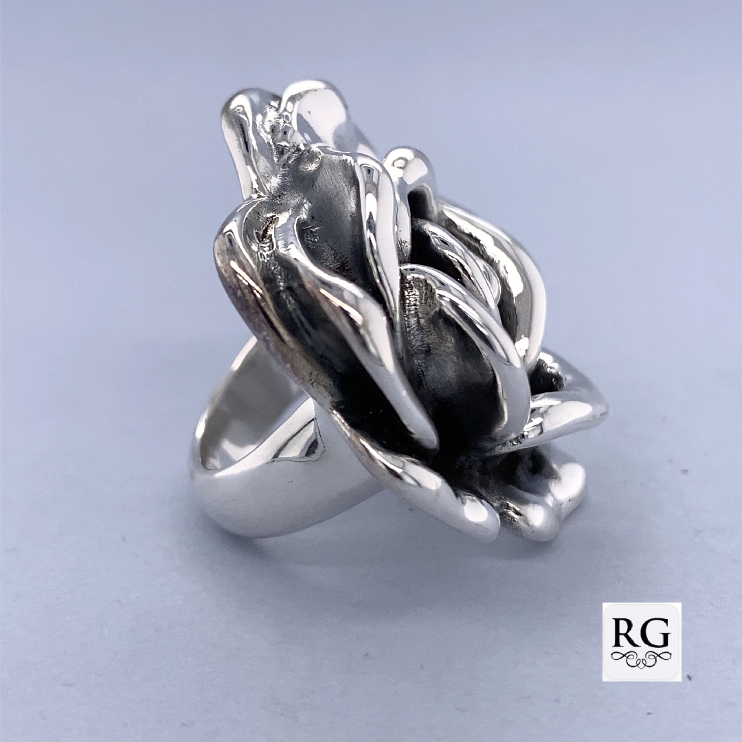 925 OXI ELECTROFORMING ROSE RING - 35MM <br/>M13659 - Image 2