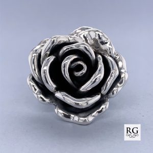 925 OXI ELECTROFORMING ROSE RING - 35MM <br/>M13659
