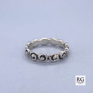 925 OXI SPIRAL ETERNITY BAND - 4MM <br/>M13665