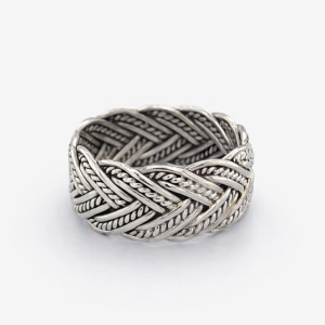 925 OXI BRAIDED BAND RING - 10MM <br/>M13669