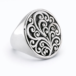 925 OXI ELECTROF FILIGREE RND BULKY RING - 27MM <br/>M13692