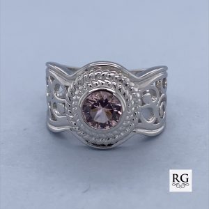 925 MORG CZ DBL ROPE SWIRL FILIGREE RING - 14MM  <br/>M13748MO