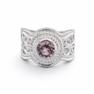 925 MORG CZ DBL ROPE SWIRL FILIGREE RING - 14MM <br/>M13748MO