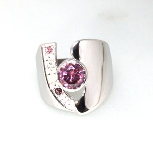 925 MORG CZ PAVE FOLD OVER RING - 22MM  <br/>M13755