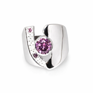 925 MORG CZ PAVE FOLD OVER RING - 22MM  <br/>M13755