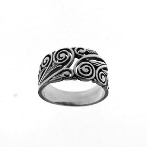 925 OXI FILIGREE SPIRALS RING - 11MM  <br/>M13758