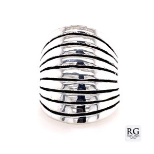 925 OXI ELECTROFORM 9 LINES RING - 29MM <br/>M13765