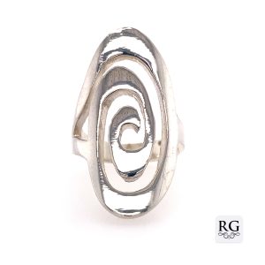 925 OPEN CUT OVAL SPIRAL RING - 30MM <br/>M13769