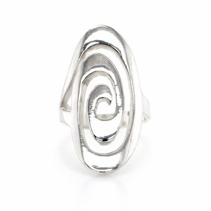 925 OPEN CUT OVAL SPIRAL RING - 30MM <br/>M13769
