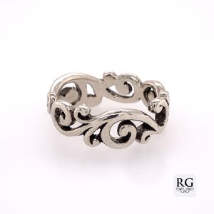 925 OXI TWIRLY FILIGREE BAND - 6MM