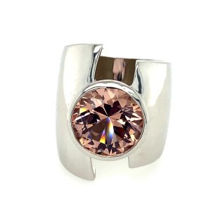 925 MORG CZ TUBE SET BULKY FOLD OVER RING - 25MM  <br/>M13796