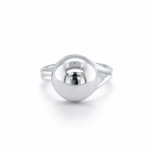 925 HOL HALF BALL DBL SHANK RING - 12MM <br/>M13813