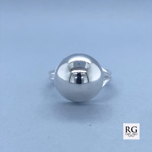 925 HOL HALF BALL DBL SHANK RING - 14MM <br/>M13814