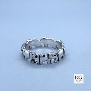 925 OXI ELEPHANTS WEDDING BAND - 5MM <br/>M13817