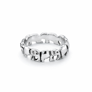 925 OXI ELEPHANTS WEDDING BAND - 5MM <br/>M13817