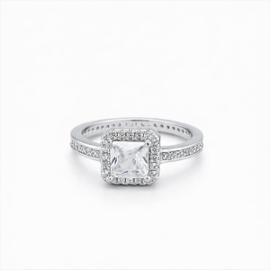 925 SQ CZ PAVE RING - 8MM <br/>M13842