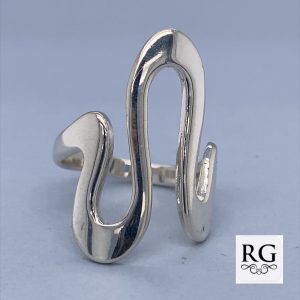 925 PLAIN WINDING SWIRL RING - 25MM <br/>M13860