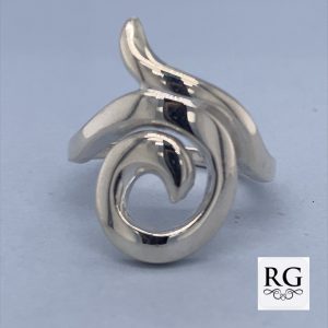 925 PLAIN SPIRAL+SWIRL RING - 24MM <br/>M13861