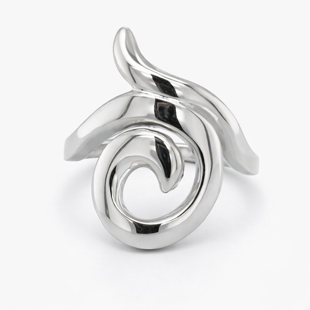 925 PLAIN SPIRAL+SWIRL RING - 24MM <br/>M13861