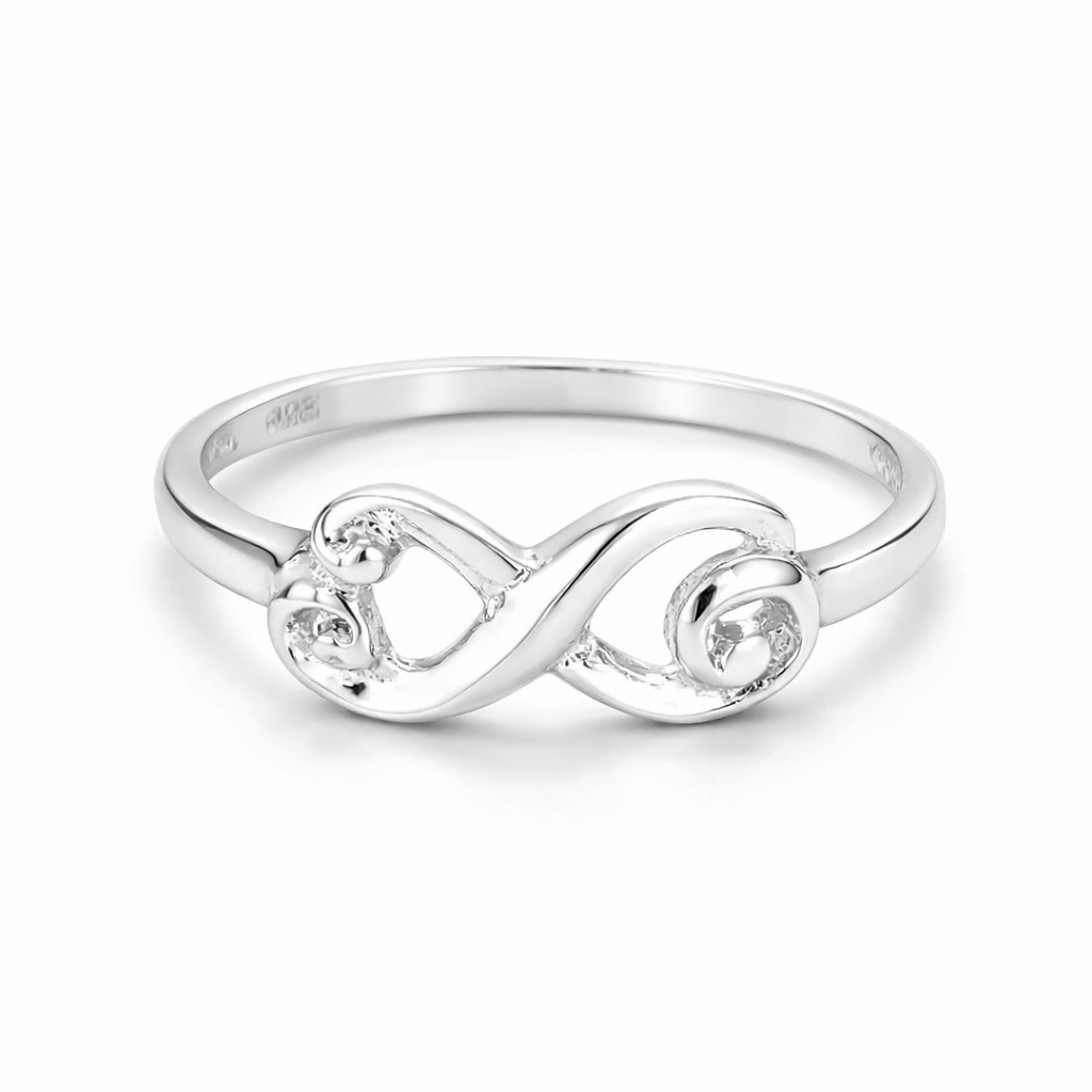 925 OPEN CUT INFINITY RING - 6MM <br/>M13864