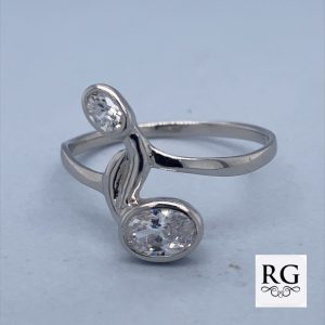 925 OVAL+MARQUISE TUBE SET CZ RING - 15MM <br/>M13871