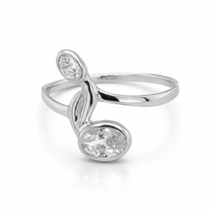 925 OVAL+MARQUISE TUBE SET CZ RING - 15MM <br/>M13871