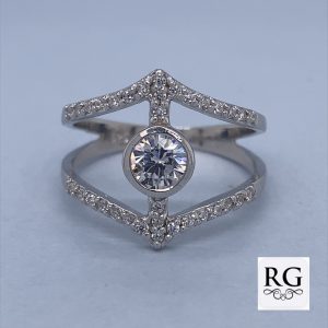 925 TUBE SET CZ MID DBL CZ PAVE ETERNITY RING 16MM <br/>M13889